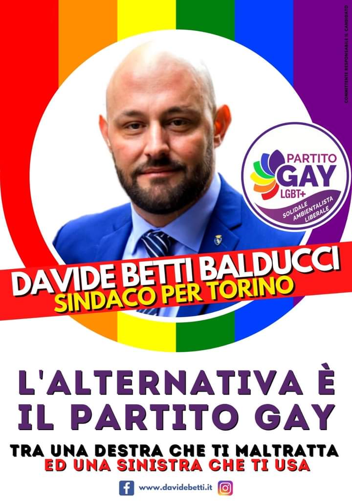 Comunali Torino Betti Balducci Candidato Sindaco Del Partito Gay No Alleanze Con Cdx E Csx Torino Oggi