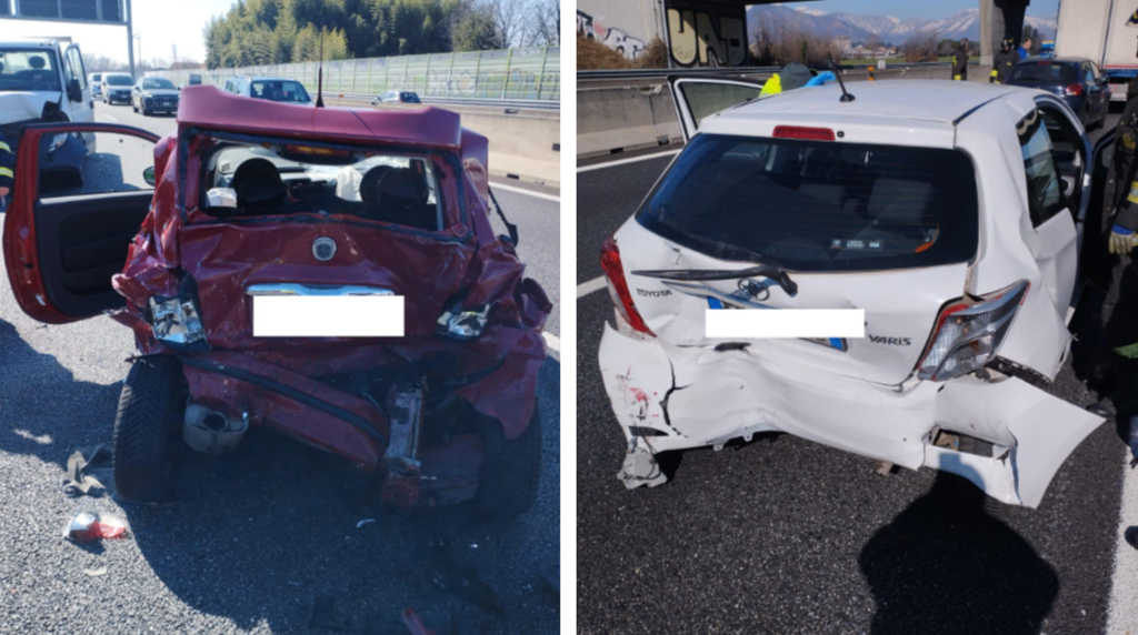 Scontro tra 4 mezzi sulla tangenziale sud: due feriti, traffico in tilt ...