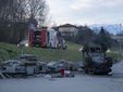 Incidente Bagnolo Piemonte via Bibiana 8 gennaio (foto di Diego Murgioni)