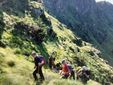 La salita della marcia alpina al Monte Bocciarda (foto di Massimo Bosco)