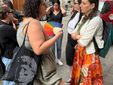 Protesta davanti alla sede Adecco di Torino