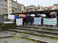 La manifestazione dei residenti
