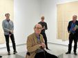 Giorgio Griffa alla sua mostra Giorgio Griffa alla sua mostra