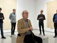 Giorgio Griffa alla sua mostra Giorgio Griffa alla sua mostra