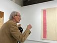 Giorgio Griffa alla sua mostra Giorgio Griffa alla sua mostra
