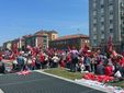 Manifestazione davanti al Grattacielo della Regione