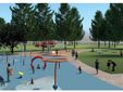Rendering del progetto su parco di Vittorio