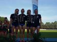 La 4x400 sul podio