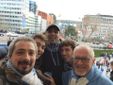 Il gruppo a Londra, dopo la vittoria del Manchester City in finale contro il Liverpool nella Coppa di Lega dello scorso anno