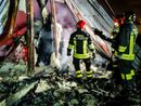 Cumiana: in fiamme uno chalet in legno in strada Verna [FOTO]