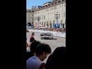 Un momento dell'incidente nel centro di Torino Un momento dell'incidente nel centro di Torino