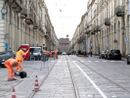 Gli ultimi ritocchi in via Po, dopo un anno di lavori - Foto Daniele Caponnetto