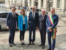 La presidente del parlamento europeo Roberta Metsola in visita a Torino