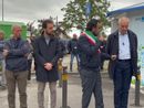 In questa foto di gruppo il sindaco Montagna tra Davide Guida e Angelo Ferrero In questa foto di gruppo il sindaco Montagna tra Davide Guida e Angelo Ferrero