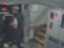 Un fotogramma dell'aggressione sul treno Torino-Bardonecchia