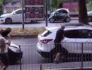 Un frame del video girato in via Mercadante Un frame del video girato in via Mercadante