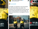 Il post di denuncia da parte della squadra derubata Il post di denuncia da parte della squadra derubata