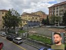L'area dell'ex asilo di via Pinelli (nel riquadro il consigliere Caputo) L'area dell'ex asilo di via Pinelli (nel riquadro il consigliere Caputo)