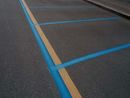 Ecco le prime strisce gialloblu di via Lanfranchi, in zona Gran Madre
