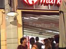 Un'immagine dei disordini di ieri sera