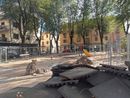 Lavori ai giardini di piazza Moncenisio Lavori ai giardini di piazza Moncenisio