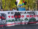 Manifestazione a favore della Palestina nel centro di Torino