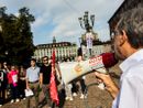 Un momento del presidio organizzato dalla Cgil Un momento del presidio organizzato dalla Cgil
