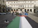 Il genocidio di Gaza davanti al Comune di Torino, con piazza Palestina Il genocidio di Gaza davanti al Comune di Torino, con piazza Palestina