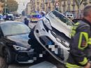L'incidente automobilistico [foto della capogruppo di FdI alla Circoscrizione 6, Verangela Marino]