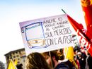 La mobilitazione della Cgil per il trasporto pubblico sul piazzale della Regione