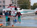 L'intervento dei medici anche grazie all'uso dell'elicottero
