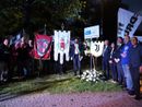 Una foto di archivio di commemorazione della tragedia dell'Heysel a Grugliasco Una foto di archivio di commemorazione della tragedia dell'Heysel a Grugliasco