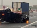Auto si ribalta all'altezza di Stupinigi: traffico in tilt in tangenziale sud