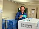 Alberto Cirio, candidato alla presidente della Regione Piemonte ha votato