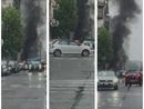collage di foto di incendio