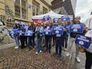 Manifestazione Lega davanti a Palazzo Nuovo