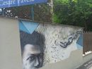 Il murales realizzato nel 2016 danneggiato (per errore) durante i lavori di ristrutturazione Il murales realizzato nel 2016 danneggiato (per errore) durante i lavori di ristrutturazione