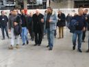 Nosiglia durante la visita allo stabilimento Embraco di Riva di Chieri