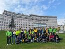volontari davanti al Regina Margherita