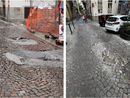 Rifatta poco più di 6 mesi fa, la strada è di nuovo un colabrodo Rifatta poco più di 6 mesi fa, la strada è di nuovo un colabrodo