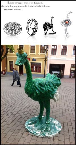 Lo struzzo: il simbolo che unisce la città romena di Bistriza Nasaud e la casa editrice Einaudi di Torino Lo struzzo: il simbolo che unisce la città romena di Bistriza Nasaud e la casa editrice Einaudi di Torino