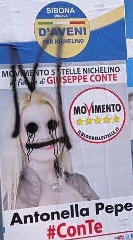 manifesto vandalizzato nichelino manifesto vandalizzato nichelino