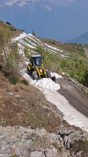 Lavori in corso per la riapertura della sp 173 dell'Assietta