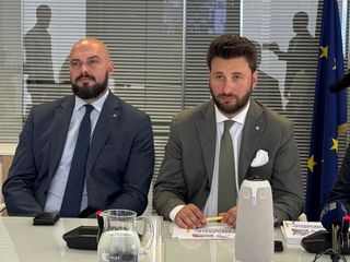 Un momento della conferenza stampa Un momento della conferenza stampa