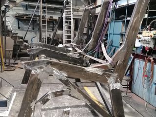 La panchina in costruzione