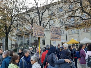 La manifestazione di oggi a Pinerolo