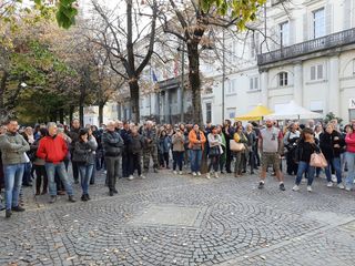 La manifestazione di oggi a Pinerolo