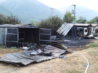 L'incendio di stamattina a Villar Pellice L'incendio di stamattina a Villar Pellice