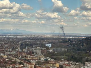Incendio in via Milano a Settimo Torinese