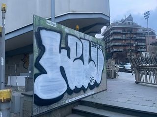 Graffiti sul Bosco degli altri a Palazzo Nuovo